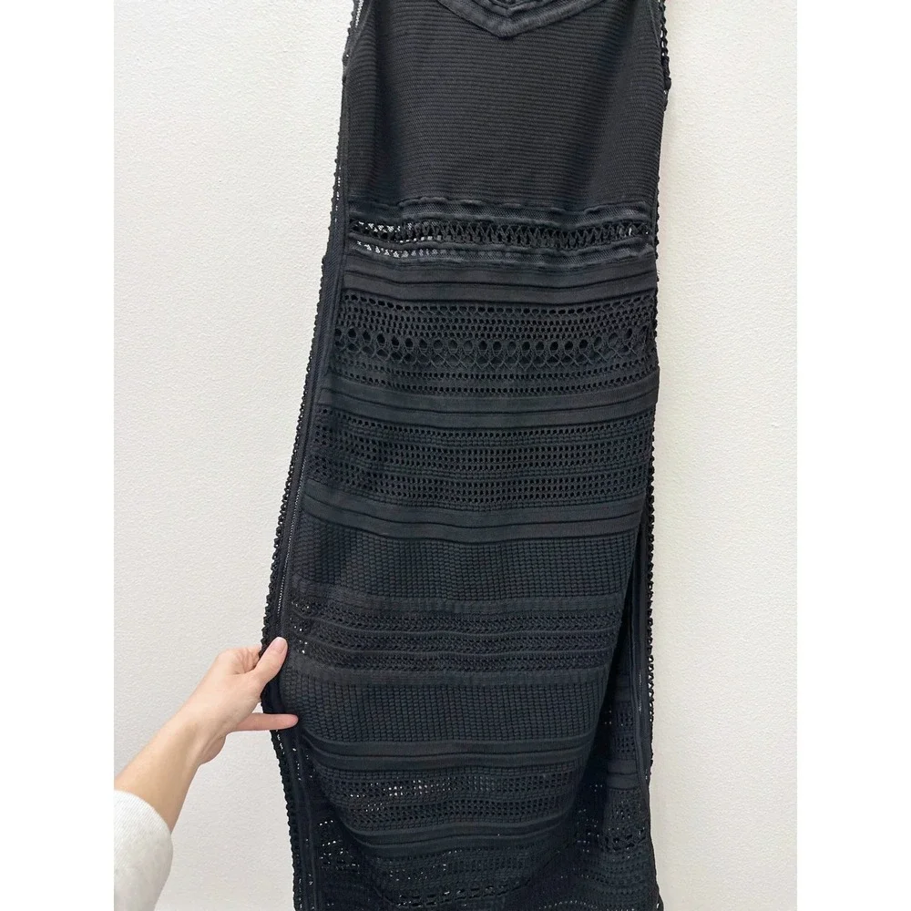 OhNe‎ Titel Crochet Stretch Midi Dress Black S